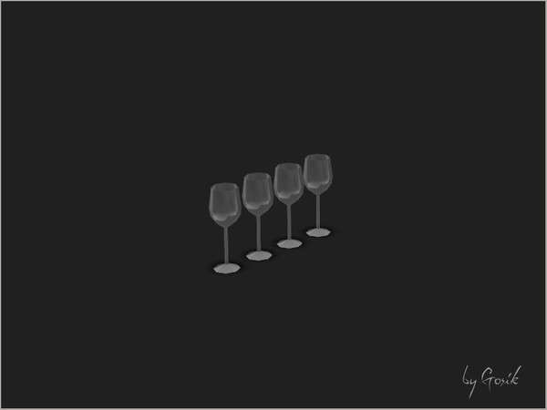 Sims 3 — Contempo wine glasses by Gosik — Made by Gosik at The Sims Resource. TSRAA
