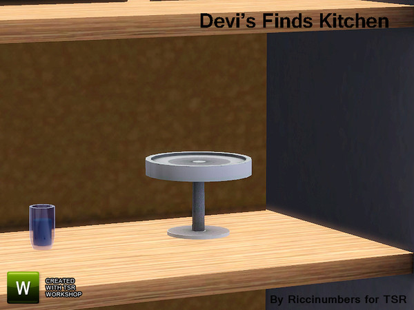 Sims 3 — Devi Finds a Kicthen Porcelan Cake Tray by TheNumbersWoman — Modern yet stylish this kitchen is a picture of