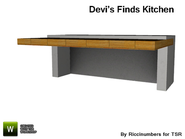 Sims 3 — Devi Finds a  Kicthen Wall Piece ** UPDATED** by TheNumbersWoman — Modern yet stylish this kitchen is a picture
