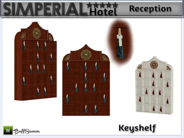Sims 3 — Simperial Reception Keyshelf by BuffSumm — Keyshelf for storing the keys when guests leave. Part of the *Hotel
