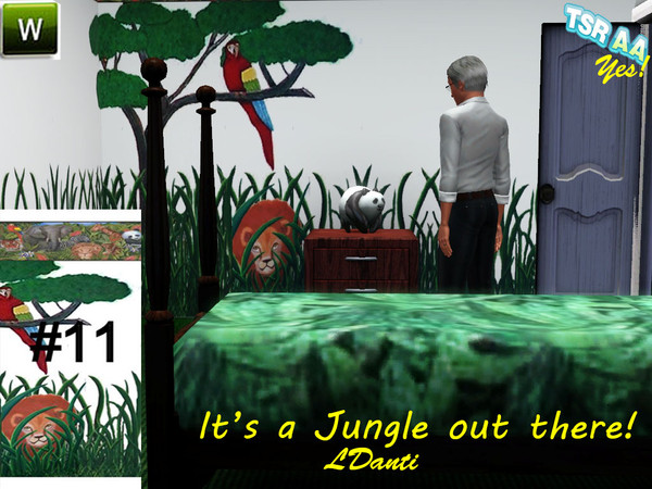Sims 3 — JungleRoom_Mural_11 by ldanti2 — It's a Jungle out there! A Jungle themed Room for your little ones! This is a