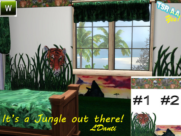 Sims 3 — JungleRoom_Mural_1 by ldanti2 — It's a Jungle out there! A Jungle themed Room for your little ones! This is a