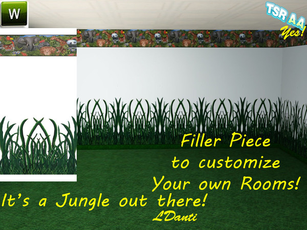 Sims 3 — JungleRoom_Mural_Filler by ldanti2 — It's a Jungle out there! A Jungle themed Room for your little ones! This is