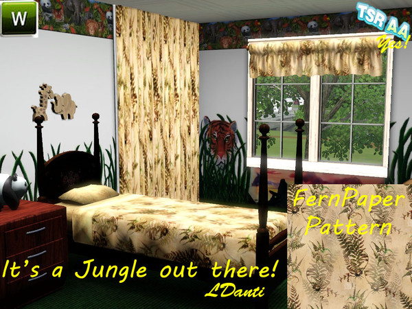 Sims 3 — FernPaper by ldanti2 — Fern Pattern