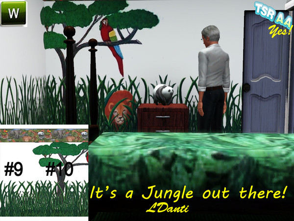 Sims 3 — JungleRoom_Mural_9_10 by ldanti2 — It's a Jungle out there! A Jungle themed Room for your little ones! This is a