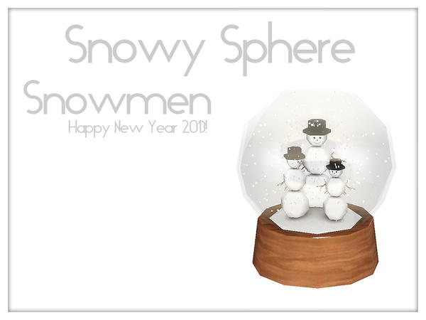 The Sims Resource - Snowy Sphere Three Snowmen