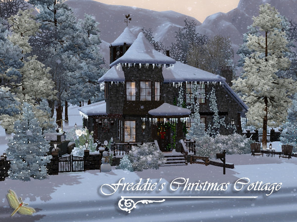Sims 3 — Freddie's Christmas Cottage by fredbrenny — MERRY CHRISTMAS HOHOHO! A very inviting and cozy, cat friendly