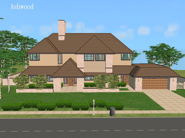 Sims 2 — Ashwood by millyana — Here is a large, traditional sim home with 3 bedrooms, 2 baths, spacious living areas, and