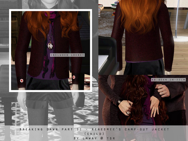 Sims 3 — Breaking Dawn Part II - Renesmee Cullen's Camp Jacket by lmway2 — As worn by Mackenzie Foy as Renesmee in
