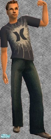 Sims 2 — Hurley Adult & Young Adult Outfits - 2 by frogger1617 — Hurley Brand Tshirts and Jeans for Adults and Youg