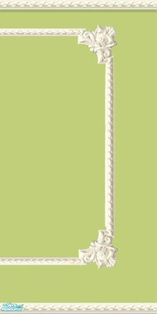Sims 2 — Cafe Chic Wall Set - Cafe Chic - Melange Green Right by mistresscris — Created by MistressCris.
