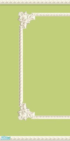 Sims 2 — Cafe Chic Wall Set - Cafe Chic - Melange Green Left by mistresscris — Created by MistressCris.