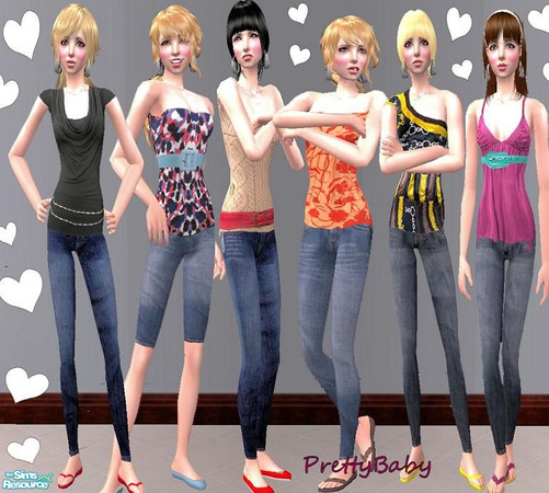 Sims 2 — Random Set for teens by pretty_baby — hello. here we have 6 completely different outfits for teens. NO mesh is