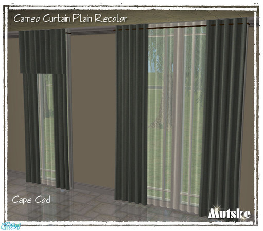 Sims 2 — Cameo Curtain Plain Recolor Cape Cod by Mutske — 