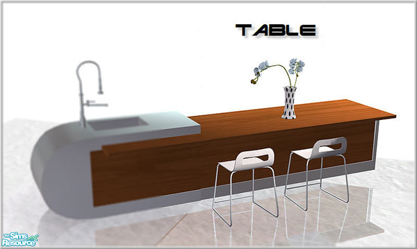 Sims 2 — steelart - B43 Diningtable Steelart by Birgit43 — for realistic view ,place with boolprop snapobjectstogrid