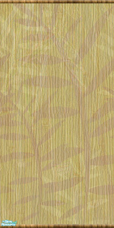 Sims 2 — Bamboo Desert - wallpaper 01 by perelinka — Beige wallpaper with leaves.