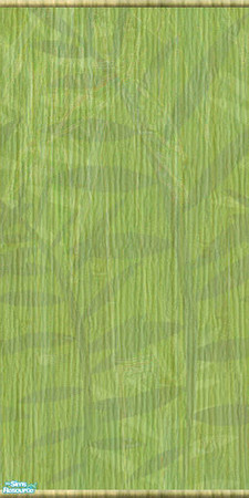 Sims 2 — Bamboo Jungle - wallpaper 01 by perelinka — Green wallpaper with leaves.