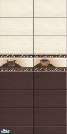 Sims 2 — Hot Chocolate - wall01 by perelinka — Tiled wall 01