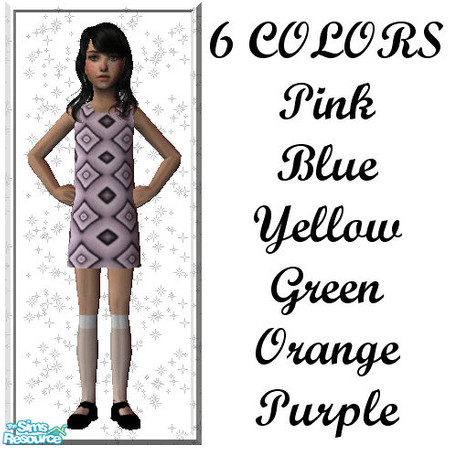 Sims 2 — Female child dress set by milla184 — No mesh needed :)