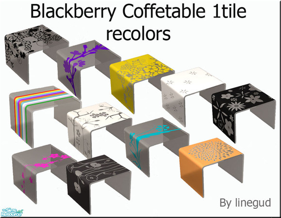 Sims 2 — Blackberry - 1 tile coffetable recolors by linegud — 11 new recolors for my blackberry coffetable. Some of the