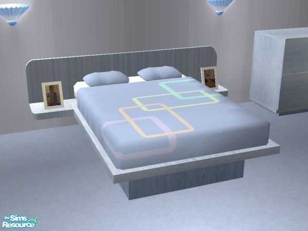 Sims 2 — Blue Modern Bedroom - Bed by lym — Part of my Blue Modern Bedroom set.
