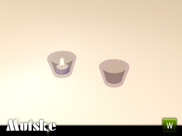 Sims 3 — Candles Collection Multi Colored Glass Candle Holder by Mutske — This is a candleholder with 2 slots, 1 for a