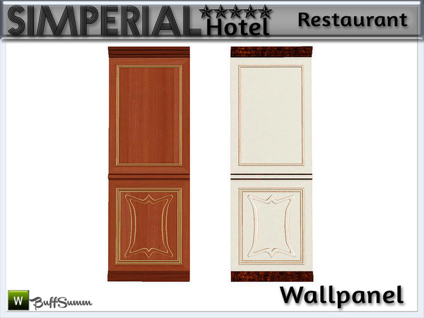 Sims 3 — Simperial Dining Wallpanel 3 by BuffSumm — Wallpanel for a decorative wall in the Restaurant. Part of the *Hotel