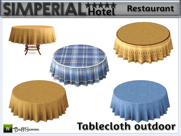 Sims 3 — Simperial Dining Tablecloth 1 by BuffSumm — Tablecloth for the outdoor dining table. Part of the *Hotel