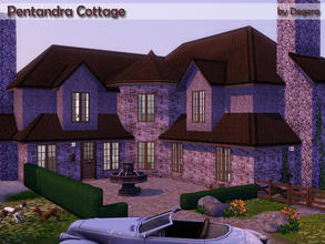 Sims 3 — Pentandra Cottage by Degera — Fabulous dog-friendly cottage surrounded by willow trees, Pentandra features three