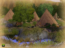 Sims 3 — Tepee Build Set    by Pinecat — Create an old west or modern day Indian camp with tepees and floors (rugs) in