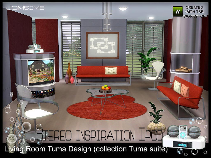 The Sims Resource Living Room Tuma Design