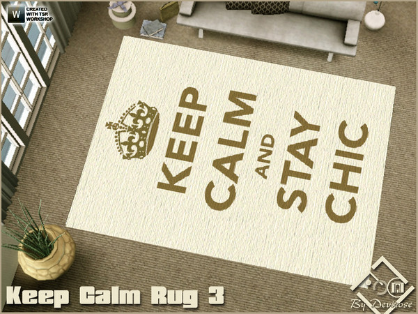 The Sims Resource | Keep Calm Rug 3