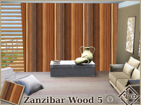 Sims 3 — Zanzibar Wood 5 by Devirose — Cool design and modern wood for modern rooms.Created using EA's 'Create a