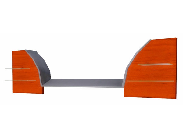 Sims 3 — Lila Diagonal Wall Shelf by Flovv — A decorative shelf that fits to the Lila Huge Diagonal Wall.