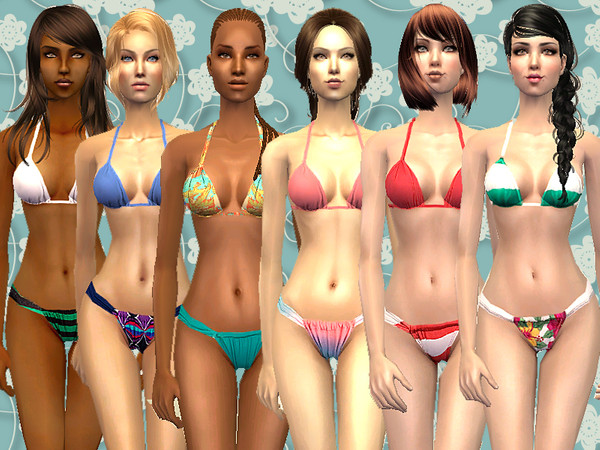 Sims 2 — A Set of 6 Brazilian Bikinis For Your Latin Lovers* - 2 by CerseiL2 — Set of sexy and small (very small)