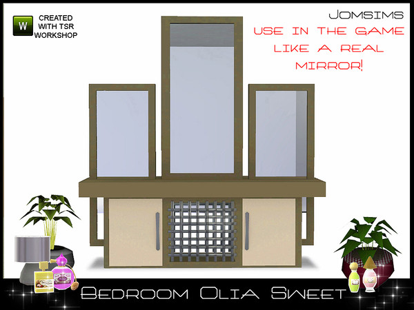 Sims 3 — mirror  with table olia sweet by jomsims — mirror with table olia sweet