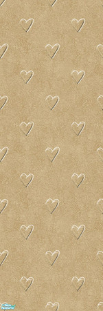 Sims 2 — Studio K Affection - True Taupe by StudioKhagerks — Cute heart design on a sponge texture background. Category: