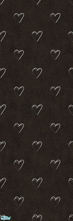 Sims 2 — Studio K Affection - Simple Black by StudioKhagerks — Cute heart design on a sponge texture background.