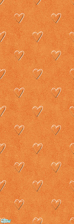 Sims 2 — Studio K Affection - Papaya by StudioKhagerks — Cute heart design on a sponge texture background. Category: