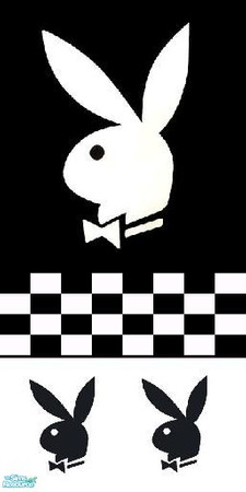 Sims 2 — Playboy Wall 1 by porcha27 — Playboy wallpaper to match bedding