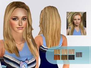 Sims 2 — Helix by ChazDesigns — A straight sophisticated hairstyle based on Hayden Panettiere. Layered at the front with