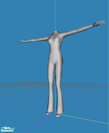 Sims 2 — Scarved Outfit Mesh by Candyrain — Mesh for my Monotone Misses outfits.