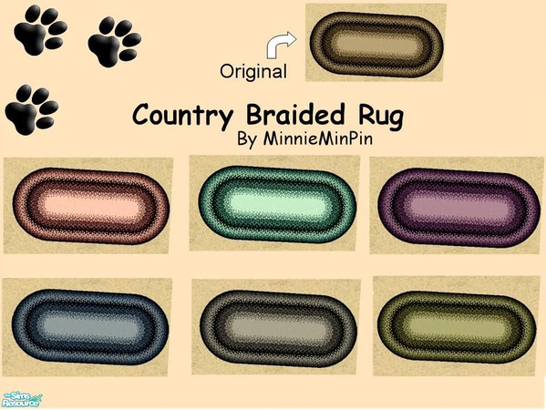 Sims 2 — Seasons Country Braided Rug Part 1 by MinnieMinPin — Recolors of Seasons Country Braided Rug. 3 parts ~ 17