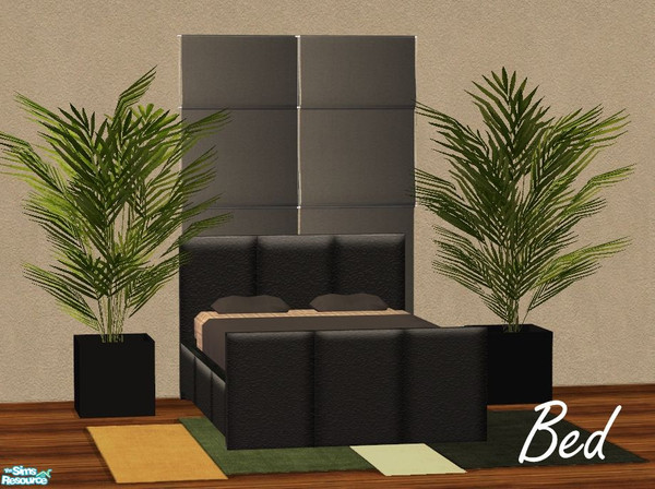 Sims 2 — Leather Bed Set - Black by nikisatez05 — 