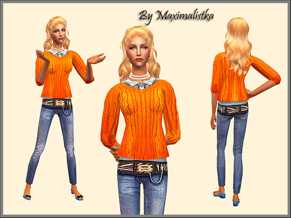 Sims 2 — MXM Happy Monday Collection - Orange by MAXImalistka — AF everyday