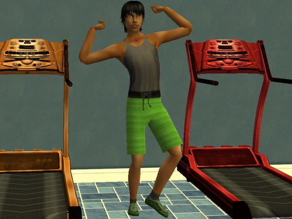 Sims 2 — Men\'s Activewear Set - Green by zaligelover2 — Athletic wear for AM.