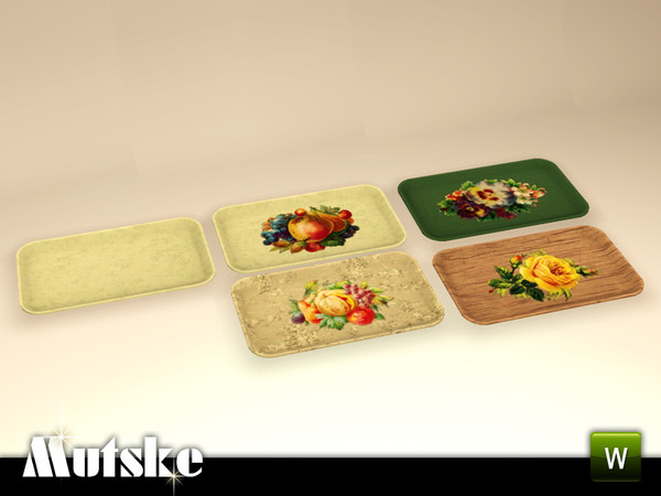 Sims 3 — Flint Dining Tray by Mutske — A stylish design. It is pure minimalist chic. With a hint of 1960&rsquo;s retro