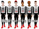 Sims 3 — OBEY by EighternitySims — OBEY Top Set. For Adult and Young Adult. Male Only Includes: [ Obey, Swag, Dope,