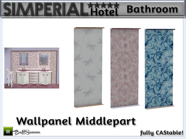 Sims 3 — Simperial Bath Wallpanel M by BuffSumm — Modular inbuild wallpanels - middle part. Matching the SIMPERIAL*****