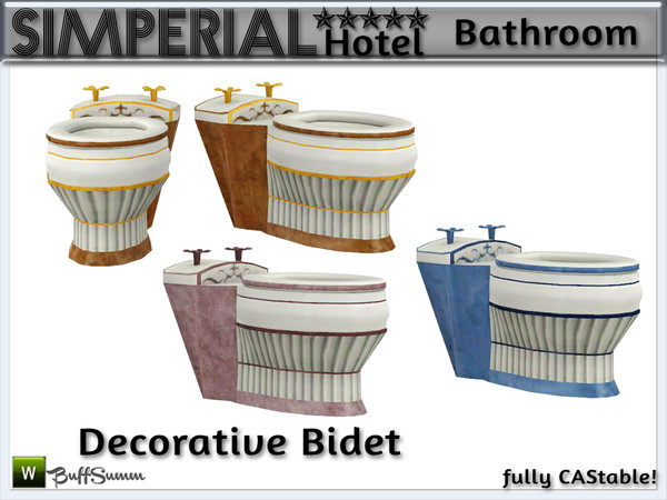 Sims 3 — Simperial Bath Bidet II by BuffSumm — Decorative Bidet matching the SIMPERIAL***** Bathroom. ***TSRAA***